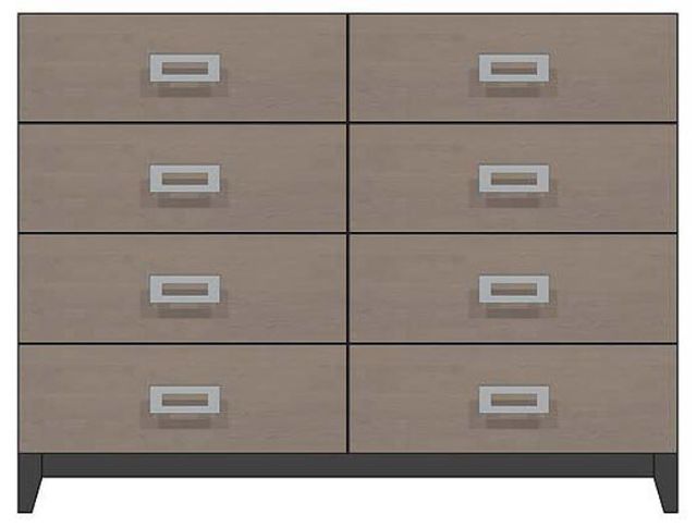 Country View Woodworking Customizable American Modern 56" 8-Drawer Wood Legs Dresser-0