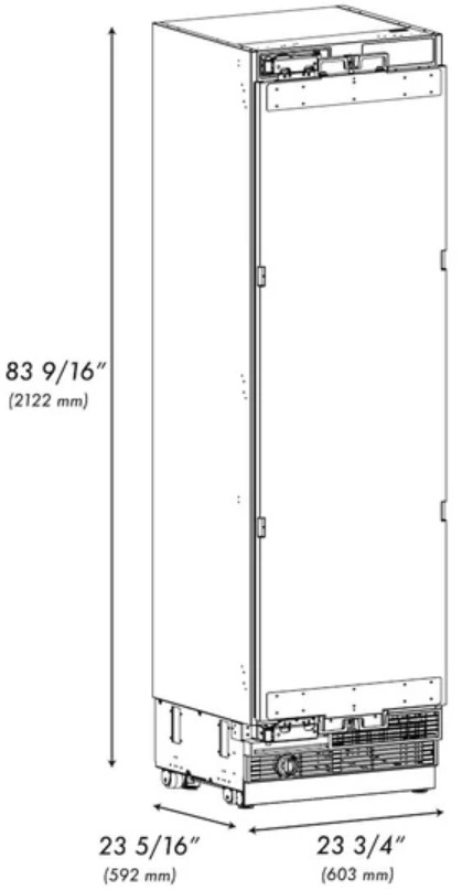 ZLINE Autograph Edition 24 in. 12.5 Cu. Ft. Panel Ready Column