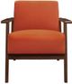 Homelegance® August Dark Walnut/Orange Accent Chair-2