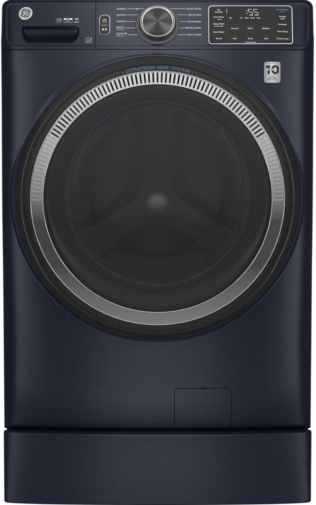 GE® Sapphire Blue Front Load Laundry Pair-11