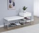Coaster® Siega Chrome/White High Gloss Shoe Storage Entryway Bench with Cabinet-1