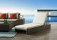 ACME Furniture Salena Beige/Gray Fabric/Wicker 11" Outdoor Patio Sun Lounge-1