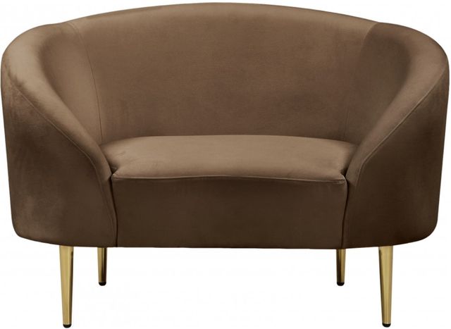 Meridian Furniture Ritz Brown Velvet Chair-1