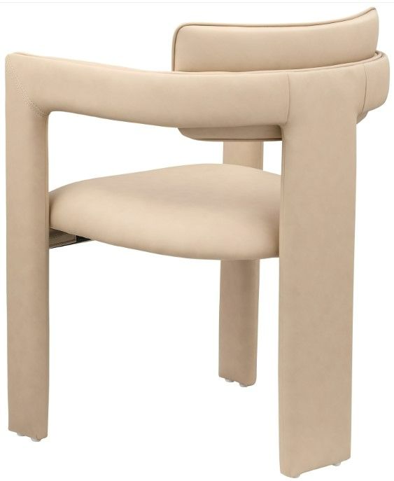 Meridian Furniture Brenda Tan Vegan Leather Upholstered Dining Chair-3