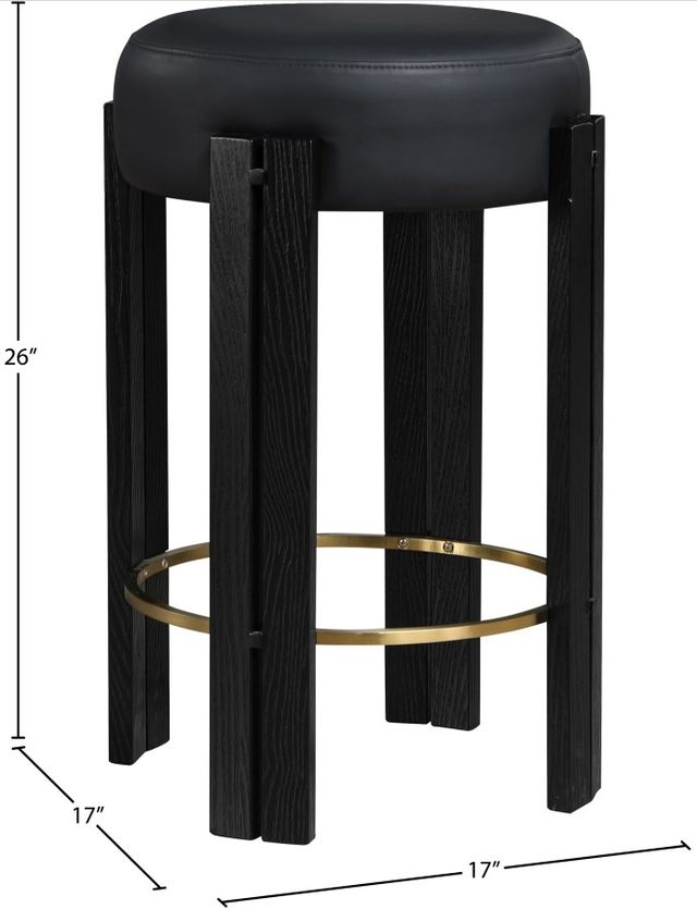 Meridian Furniture Harrison Black 26" Counter Stool-3