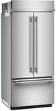 KitchenAid® 36" 20.8 Cu. Ft. PrintShield Stainless Steel Built In French Door Refrigerator with Platinum Interior-1