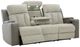 Signature Design by Ashley® Stately Check Sisal Power Reclining Sofa with Adjustable Headrest-2