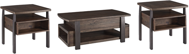 Signature Design by Ashley® Vailbry 3-Piece Brown Living Room Table Set-0