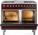 Ilve® Nostalgie II Series 40" Burgundy Pro Style Dual Fuel Range-1