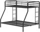 Coaster® Carson Glossy Black Metal Twin Over Full Bunk Bed-3