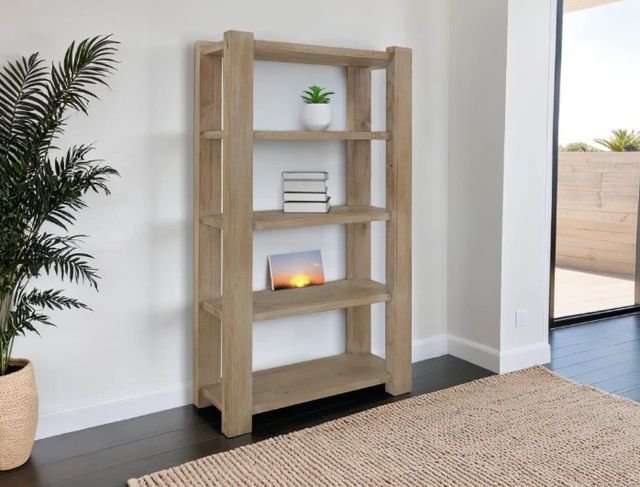International Furniture Direct Luma Sand Brown Bookcase-1