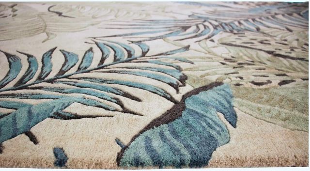 KAS Rugs Sparta Blue/Ivory Leopard 5'x8' Area Rug-3