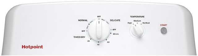 Scratch N' Dent Hotpoint 6.2 Cu. Ft. White Electric Dryer-1