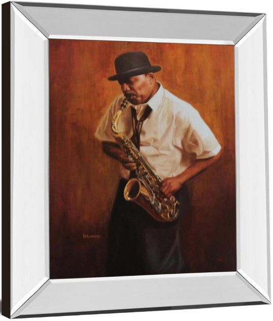 Classy Living Sax Player 22" Wall Art-3