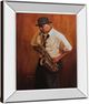 Classy Living Sax Player 22" Wall Art-3