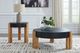 Signature Design by Ashley® Breenmore 2-Piece Black Occasional Table with Natural Base Set-5