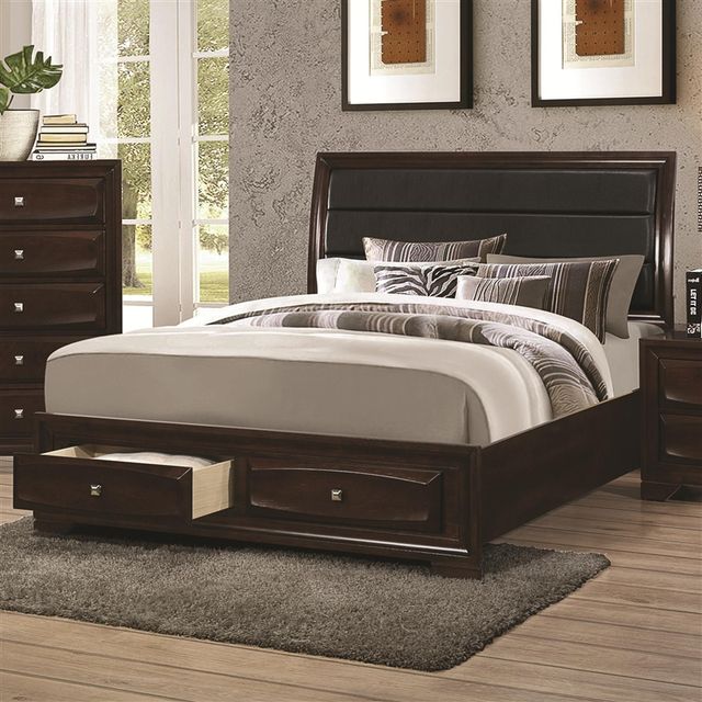 Coaster® Jaxson Cappuccino Queen Bed-1