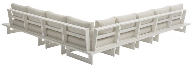 Meridian Furniture Maldives 6-Piece Cream Aluminum/Fabric Outdoor Modular Sectional-1