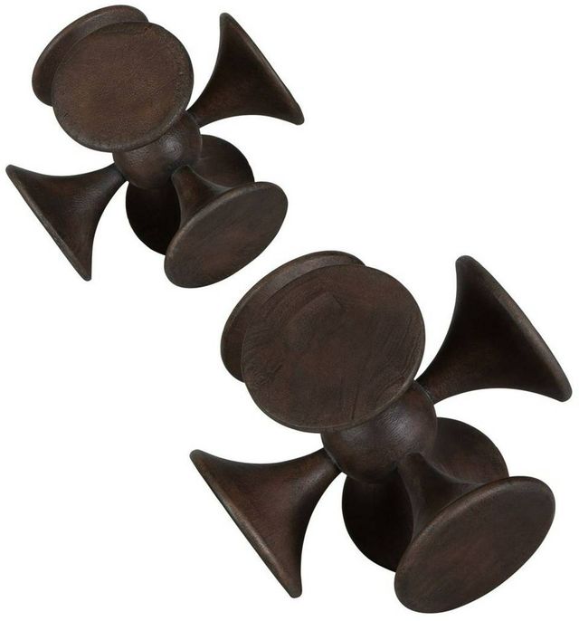 Uttermost® Balanced Harmony 2-Piece Dark Walnut Sculpture Set-4