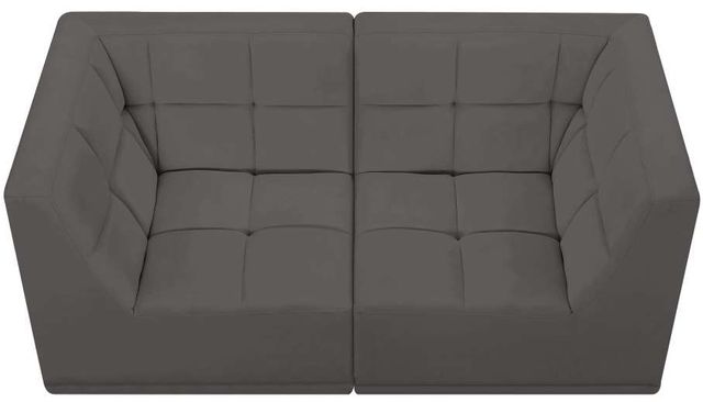 Meridian Furniture Relax 2-Piece Grey Velvet 68" Modular Sofa-2