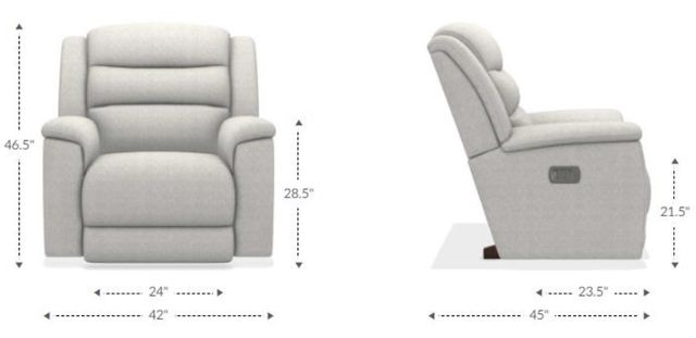 La-Z-Boy® Redwood Slate Power Rocking Recliner with Headrest and Lumbar-4