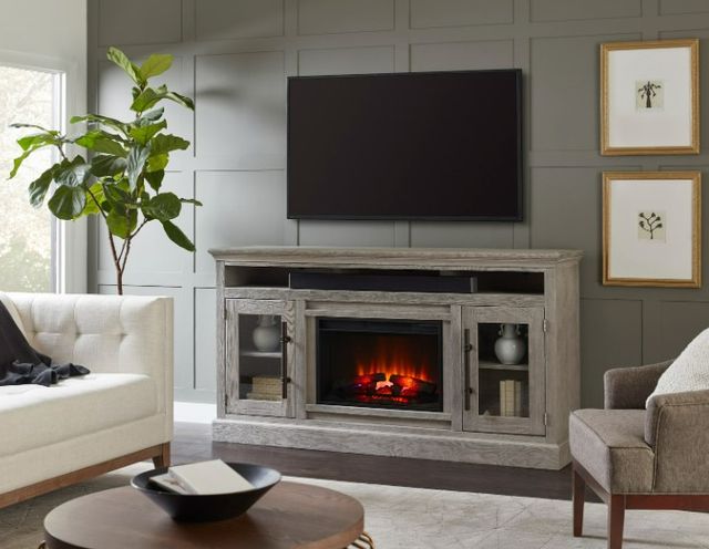 aspenhome® Manchester Heather Grey 73'' Fireplace Console-1