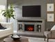 aspenhome® Manchester Heather Grey 73'' Fireplace Console-1