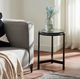 Renwil® Avila Glass Top Accent Table with Plated Black Base-1