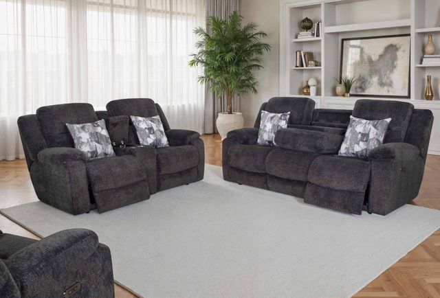 Franklin™ Heston Frenzy Graphite Power Reclining Sofa with Power Headrest-1