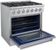 VEZENI Reminiscia 36" Stainless Steel Pro Style Gas Range-3