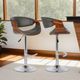Armen Living Butterfly 3-Piece Gray Barstool Set-1