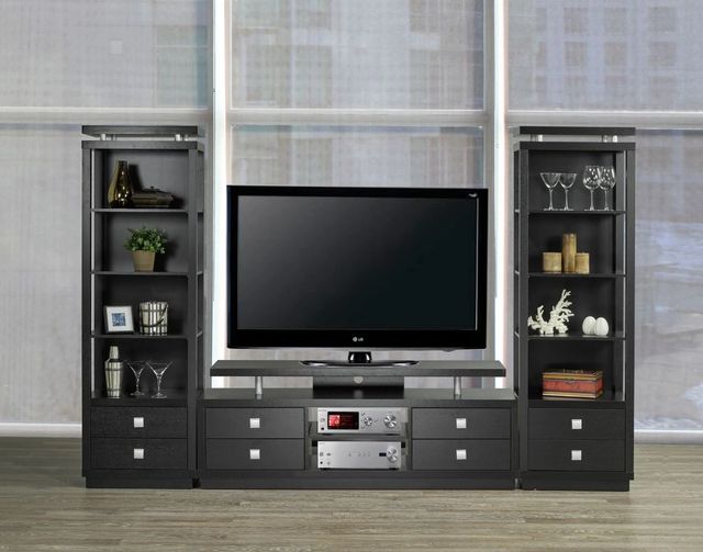 Brassex Inc. Black 4-Tier Entertainment Pier-1