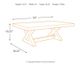 Signature Design by Ashley® Wesling Light Brown Coffee Table with Black Trestle Legs-5