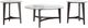 Liberty Furniture Capri 3-Piece Clear/Espresso Table Set-0