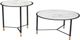Zuo® Modern Davis 2-Piece White Coffee Table with Black Metal Base Set-1