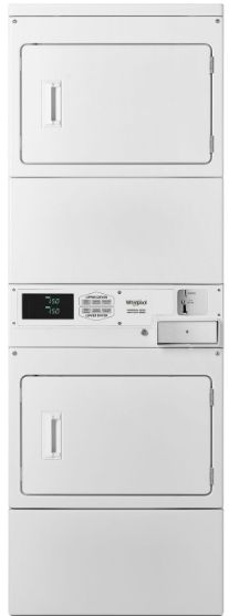 Whirlpool Commercial® 14.8 Cu. Ft. White Coin Drop Gas Stack Dryer
