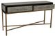 Moe's Home Collection Mako Grey Console Table with Gold Metal Base-4