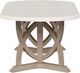 Bernards Citrus Heights 5-Piece White Trestle Oval Dining Table Set with Sand Base-4