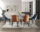 Mazin Furniture Keene Gray Dining Table with Black Hairpin Metal Legs-3