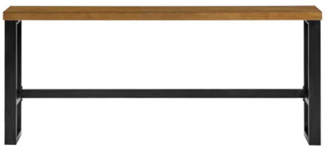 Powell® Haywood Brown Sofa Bar Table with Gunmetal Base-3