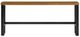 Powell® Haywood Brown Sofa Bar Table with Gunmetal Base-3