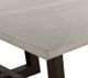 Armen Living Elodie Gray Rectangular Dining Table with Dark Brown Base-3
