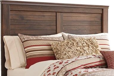 Signature Design by Ashley® Quinden 5-Piece Dark Brown Queen Panel Headboard with Mirrored Dresser and 2 Nightstands Set-1