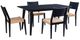 Powell® Cosgrove 5-Piece Matte Black/Natural Dining Set-0