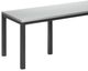 Homecrest™ Outdoor Living Customizable Eden Aluminum/Teak 110" Rectangular Outdoor Balcony Table-1