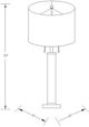Surya Russo Medium Gray Frosted Table Lamp-4