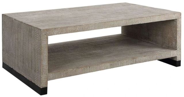 Uttermost® Bosk White Washed Coffee Table-0