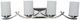 YHD Chrome/White Opal 4-Light Incandescent Bathroom Vanity Lighting-3