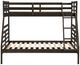 Homelegance® Darden Dark Brown Twin over Full Youth Bunk Bed-4