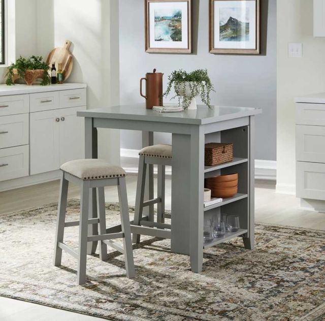 Liberty Furniture Brook Creek 3-Piece Gray Counter Set-1